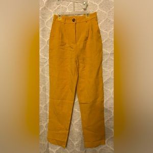 Mustard Polyester Pants